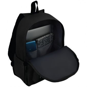 Рюкзак Berlingo Casual "City black" 39,5*27*13см, 1 отделение, 3 кармана, уплотненная спинка