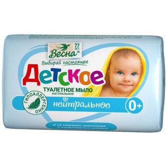 Мыло туалетное Весна "Детское", бумажная обертка, 90г