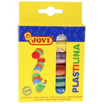 Пластилин JOVI, 06 цветов, 90г, растительный, картон, европодвес