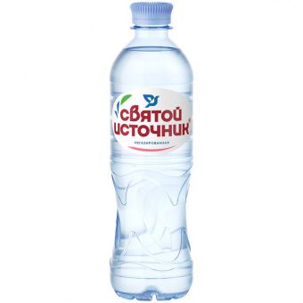 Вода питьевая негазированная Святой источник, 0,5л, пластиковая бутылка