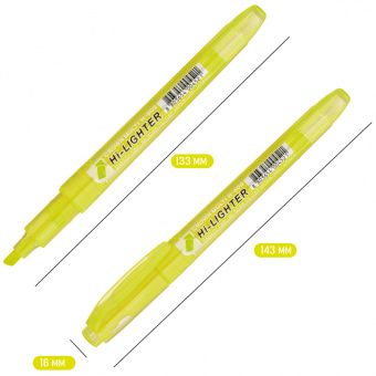 Текстовыделитель Crown "Multi Hi-Lighter" желтый, 1-4мм