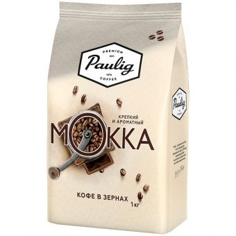 Кофе в зернах Paulig "Mokka", вакуумный пакет, 1кг
