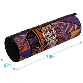 Пенал-тубус 1 отделение, 210*60 Berlingo "Tribal blue", полиэстер