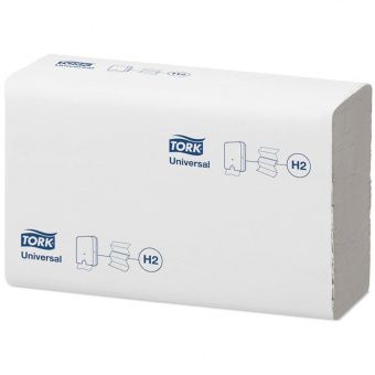 Полотенца бумажные лист. Tork XpressMultifold "Universal"(Z-сл)(Н2), 1-слойные, 250л/пач, 21,3*23,4см, белые