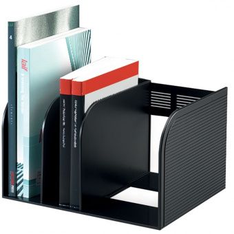 Настольная подставка Durable "Optimo", 3 отделения, с передвижной средней секцией, антрацит