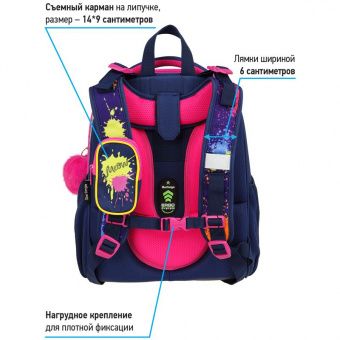 Ранец Berlingo Expert "Neon Cat" 37*28*16см, 2 отделения, 2 кармана, анатомическая спинка